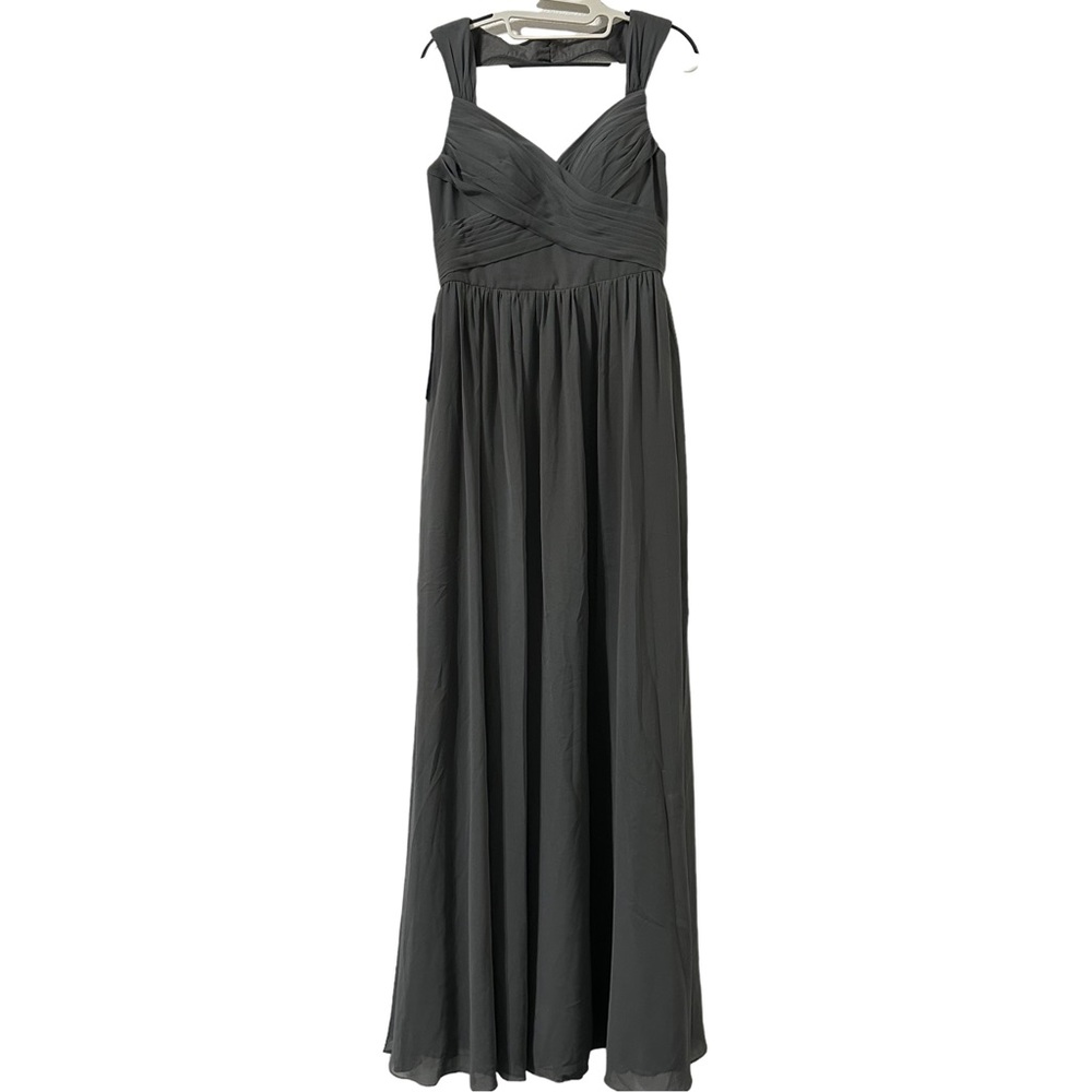 NWT AZAZIE Dress Sz A8 Steel Grey Bridesmaid‎ Maid of honor Raine Maxi Wedding